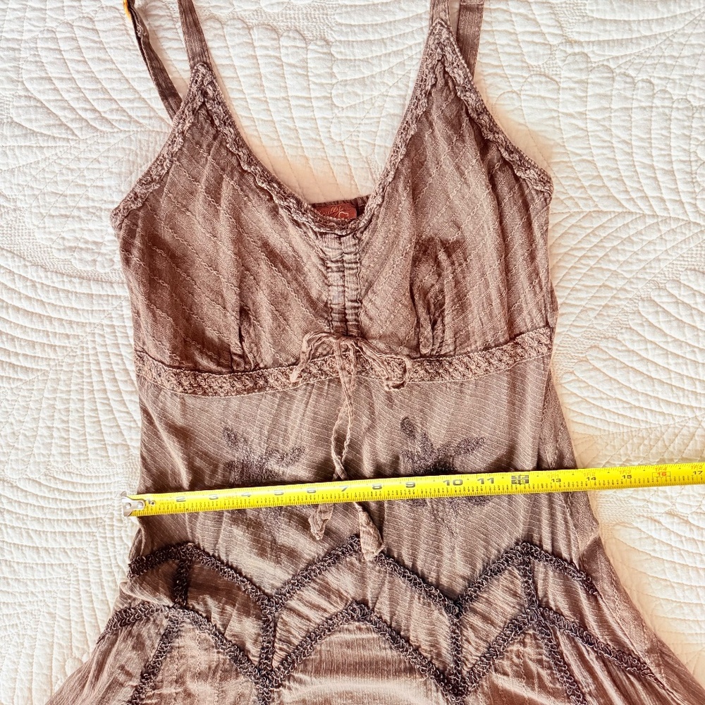 Scully Boho Cottagecore Hippie Western 100% Cotton Flowy Midi Dress Size S - Picture 14 of 16